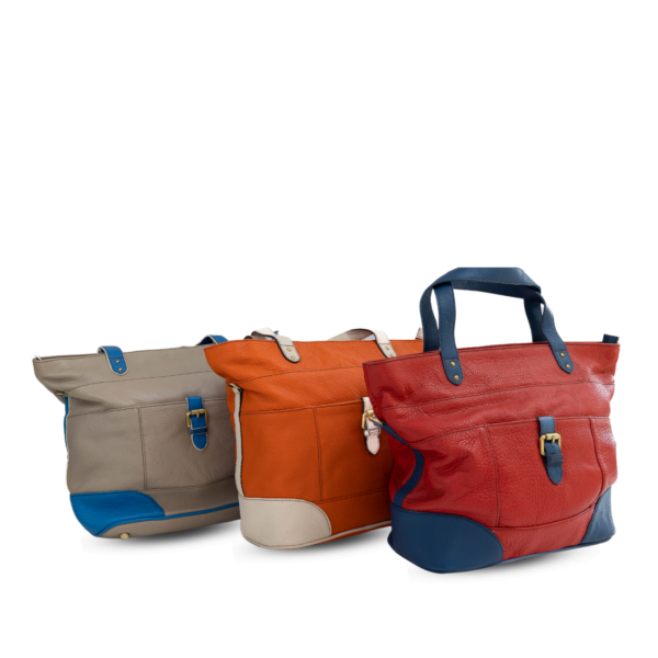 Galaxy Ladies Handbags GHN577 Cow Leather 6009525807228 Red blue. Coral Ivory. Grey blue R1799