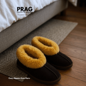 Men's Cosy Sheepskin Slippers Black