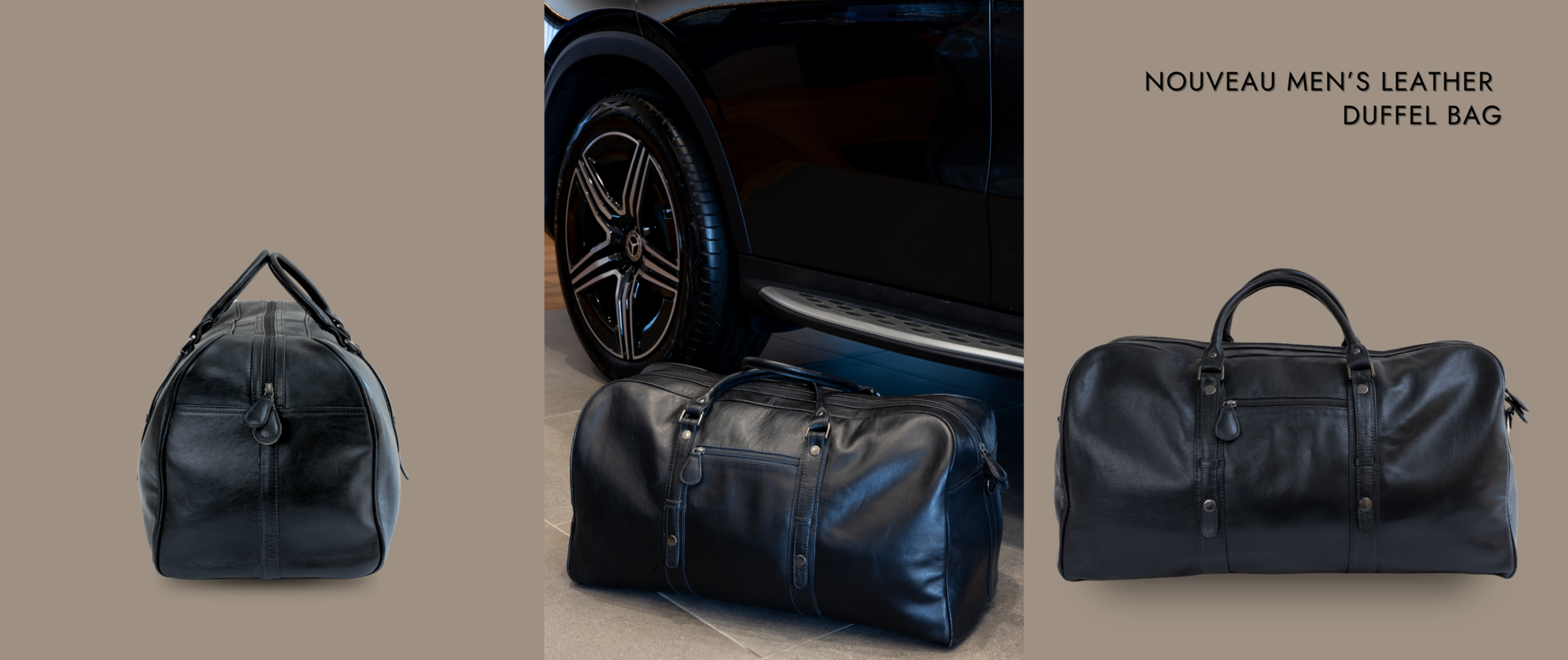 Nouveau Men’s Leather Duffel Bag