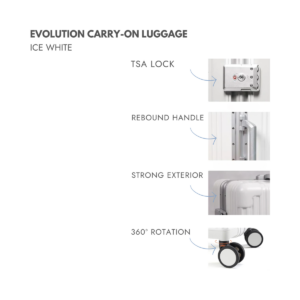 Evolution Carry-On Luggage - Ice White