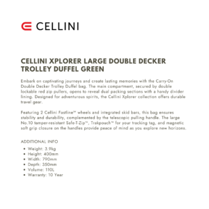 Cellini Xplorer Large Double Decker Trolley Duffel Green